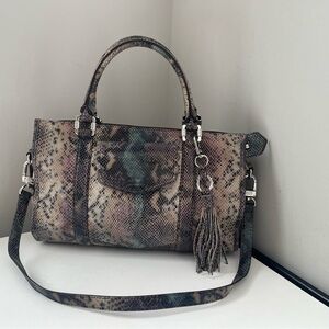 Aimee Kestenberg Multicolor Snake Print Satchel